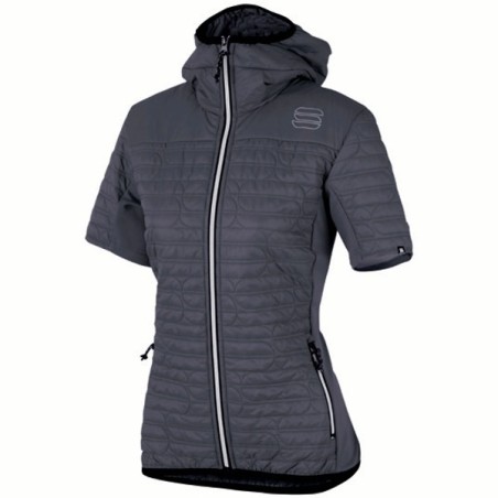 Oppvarming jakke Sportful Rythmo W Puffy kort-ermet mørk grå